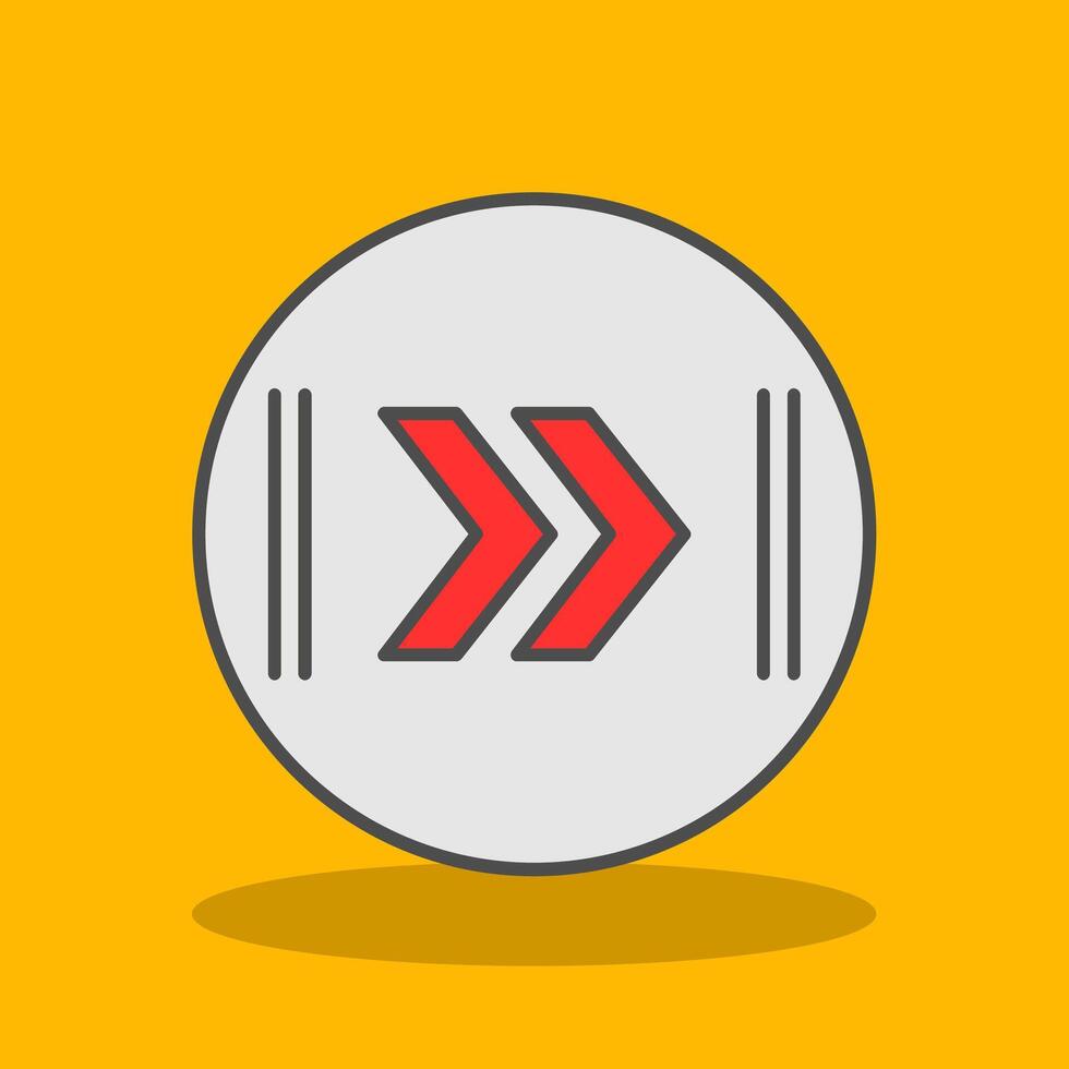 Fast Forward Filled Shadow Icon vector