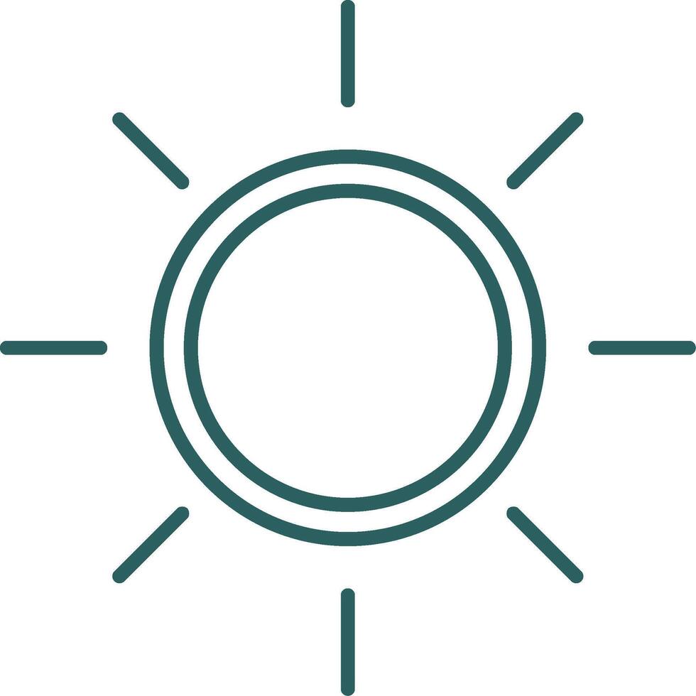 Sunny Line Gradient Round Corner Icon vector