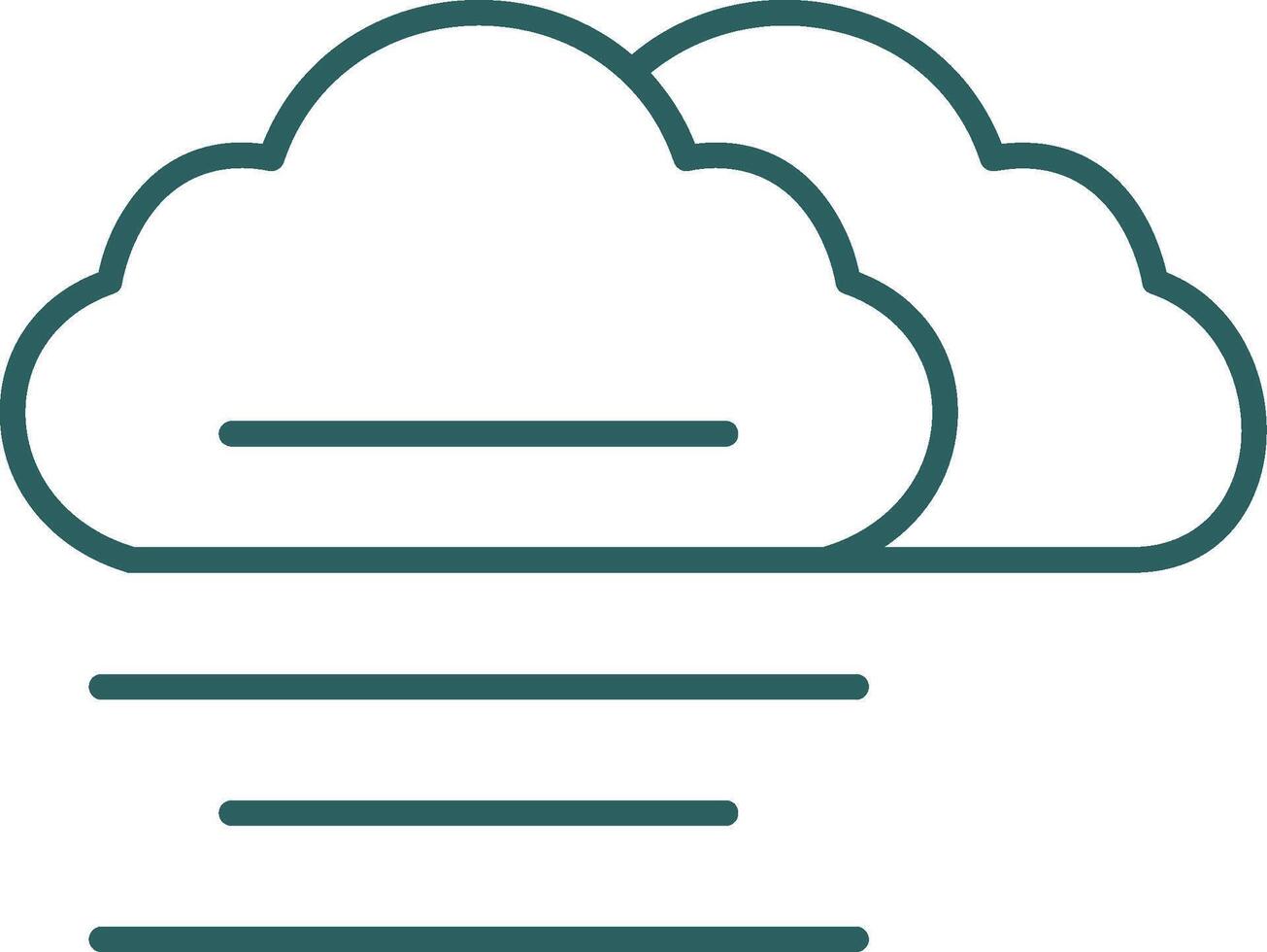 Mist Line Gradient Round Corner Icon vector