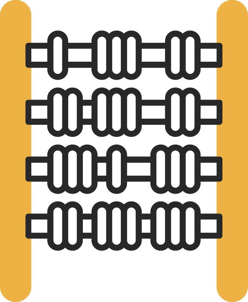 Abacus Skined Filled Icon vector