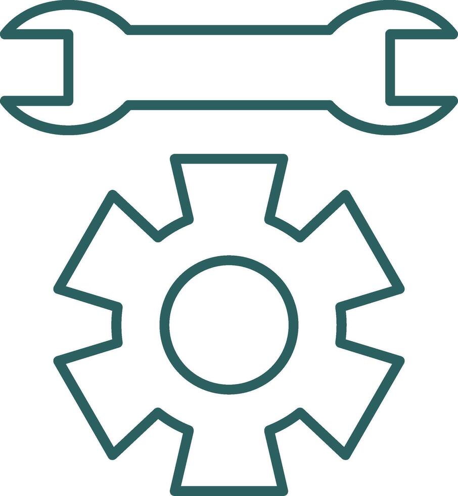 Technical Support Line Gradient Round Corner Icon vector