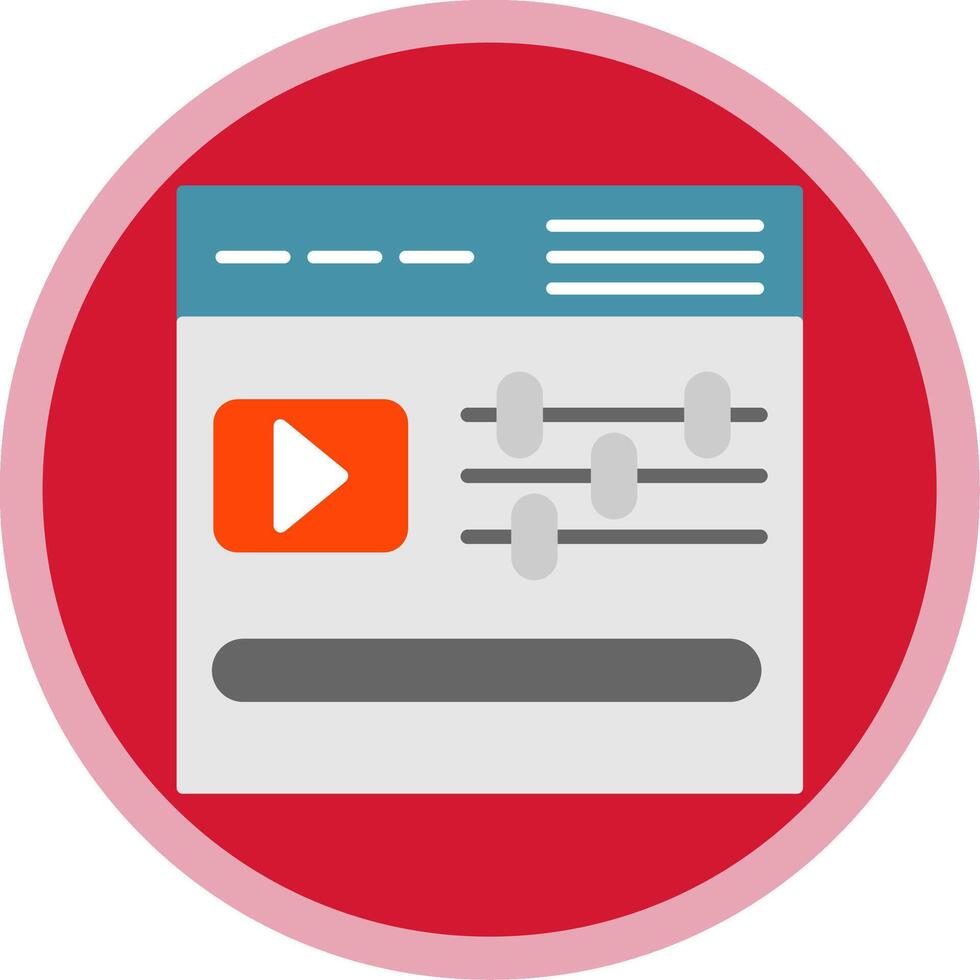Editor Flat Multi Circle Icon vector