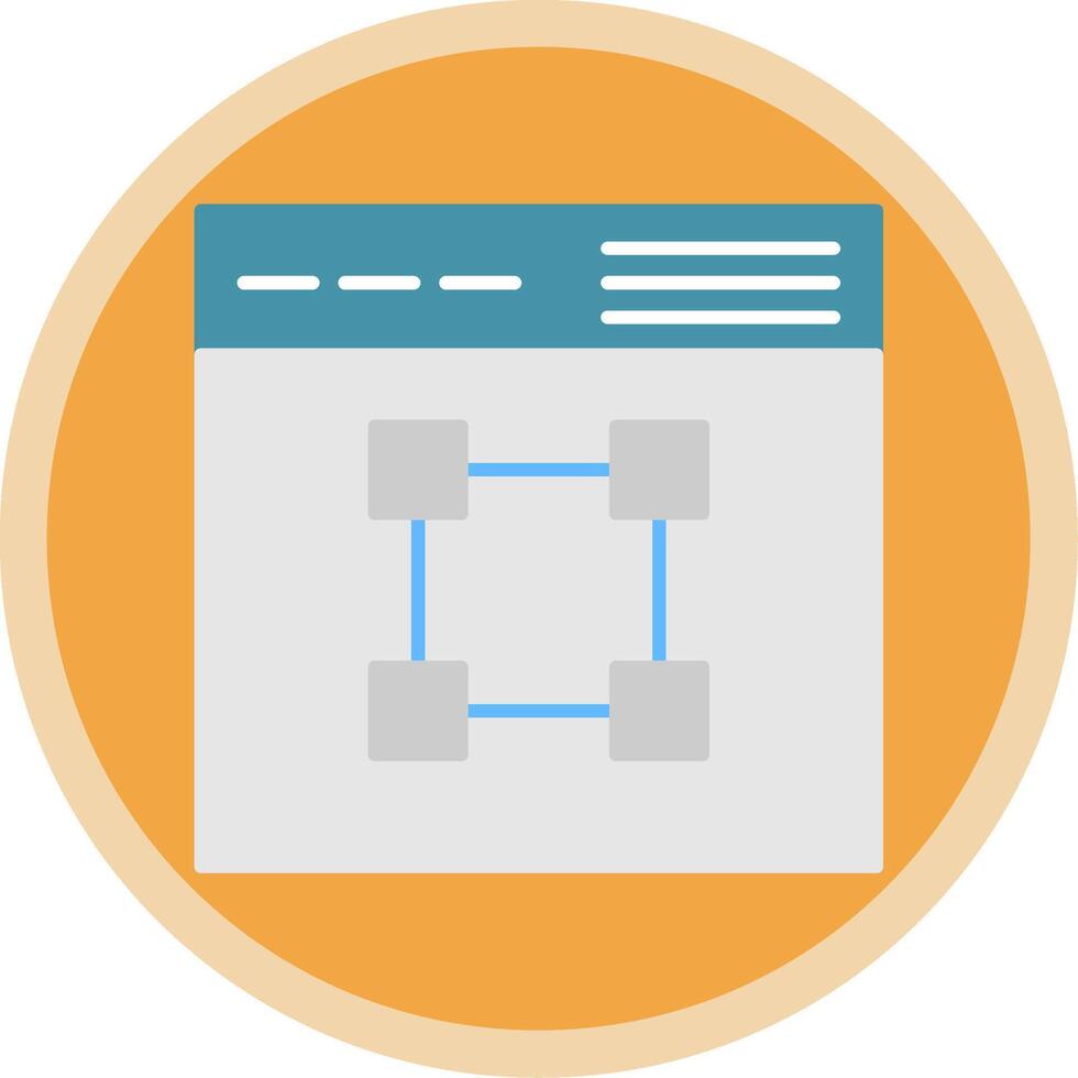 Text Editor Flat Multi Circle Icon vector