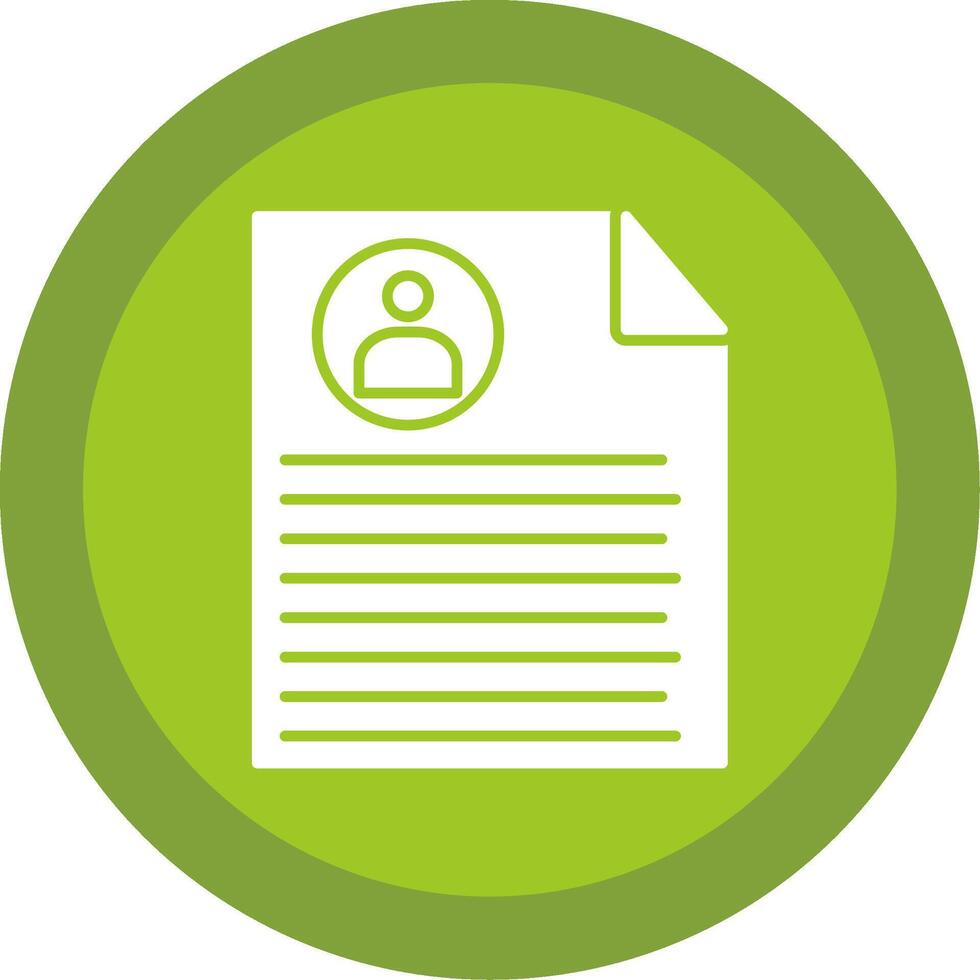 Curriculum Vitae Glyph Multi Circle Icon vector