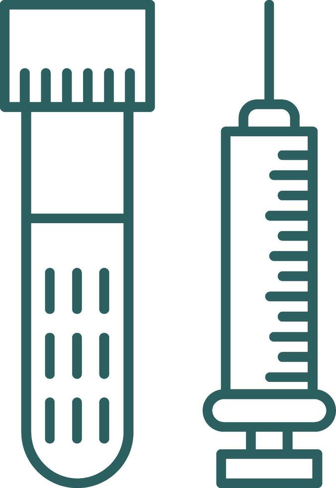 Injection Line Gradient Round Corner Icon vector