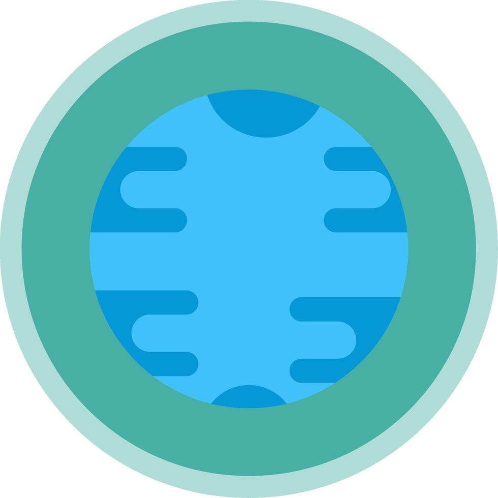 Uranus Flat Multi Circle Icon vector