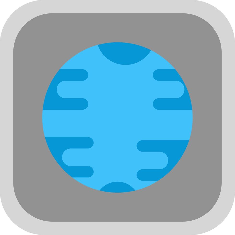 Uranus Flat Round Corner Icon vector