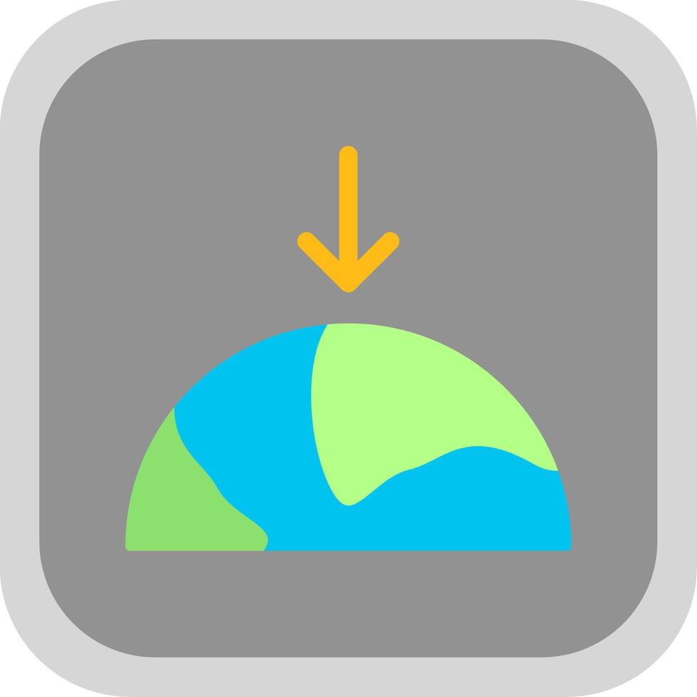 Gravity Flat Round Corner Icon vector