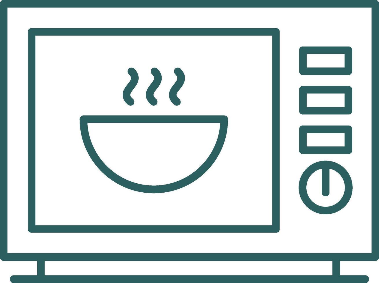 Microwave Line Gradient Round Corner Icon vector