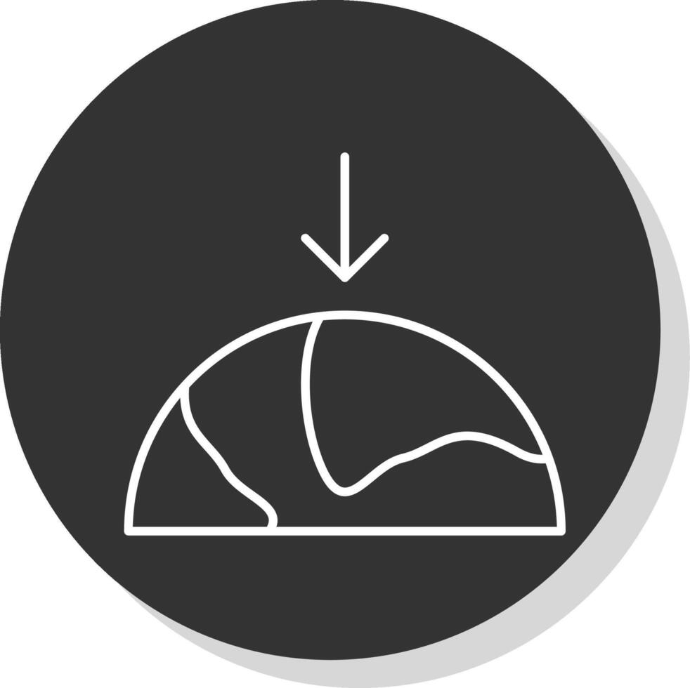 Gravity Line Grey Circle Icon vector