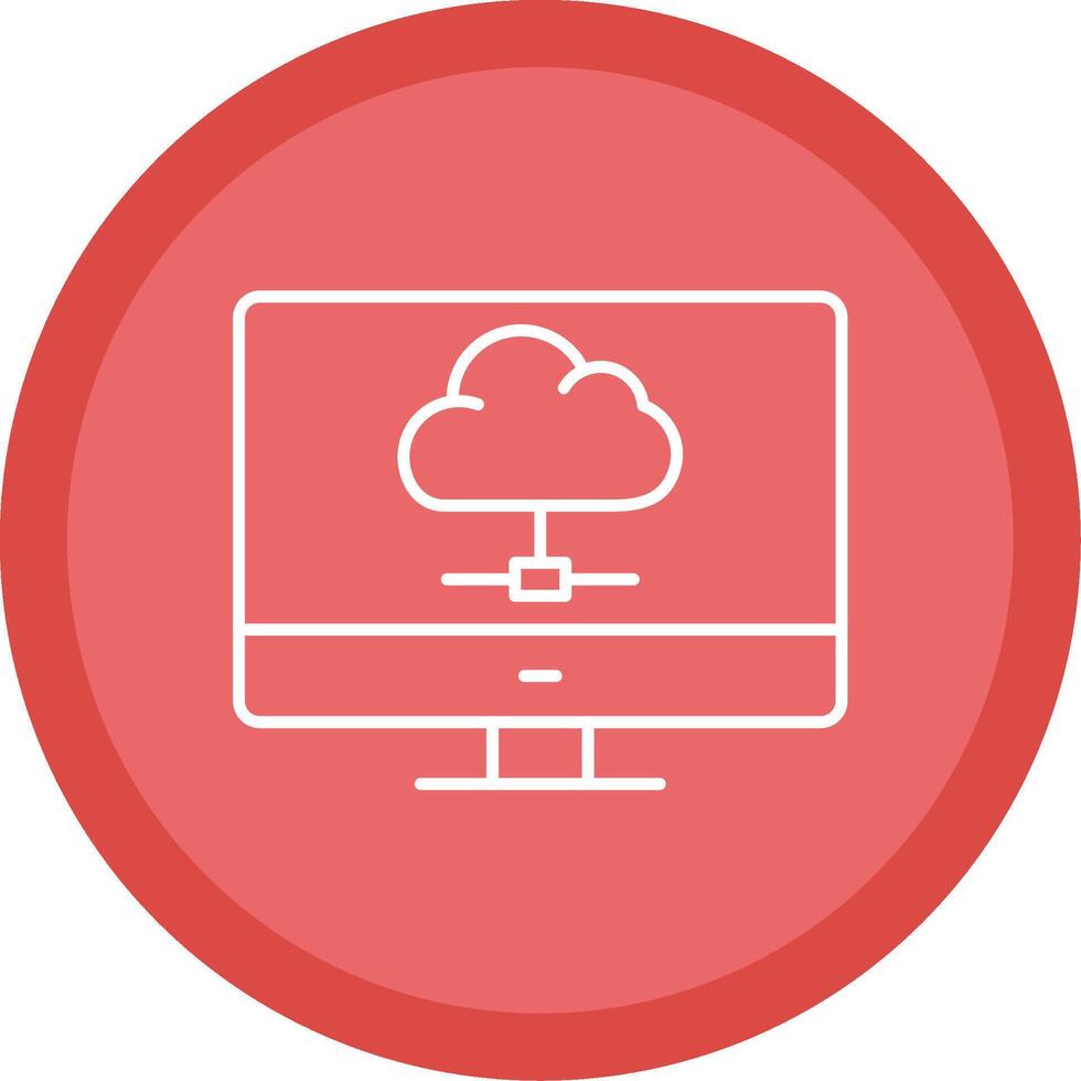 Computing Line Multi Circle Icon vector