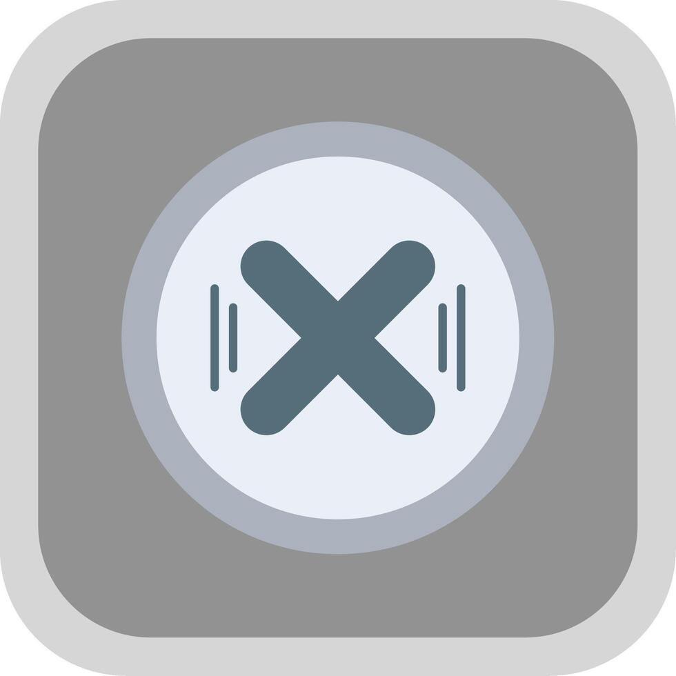 Cancel Flat Round Corner Icon vector