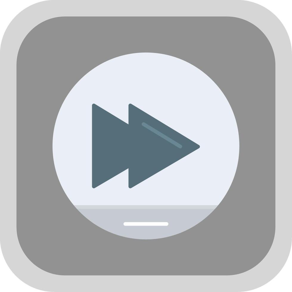 Skip Flat Round Corner Icon vector