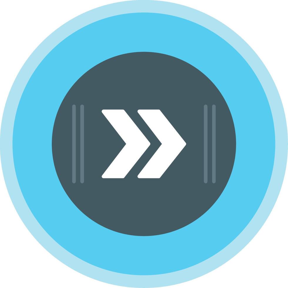 Fast Forward Flat Multi Circle Icon vector