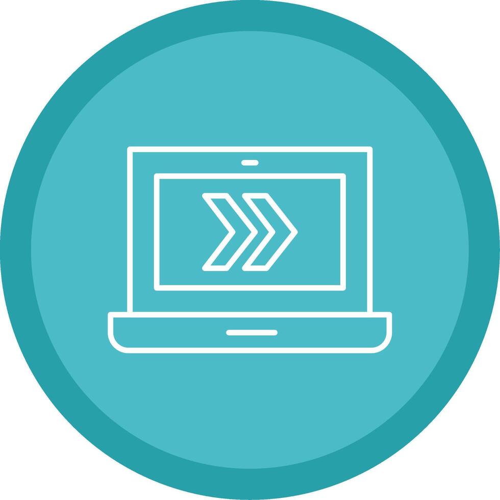 Fast Forward Line Multi Circle Icon vector