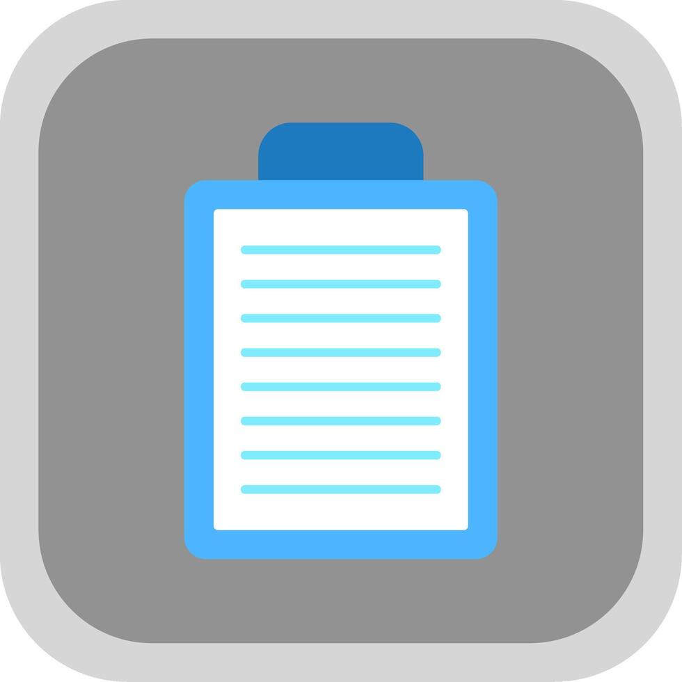 Clipboard Flat Round Corner Icon vector