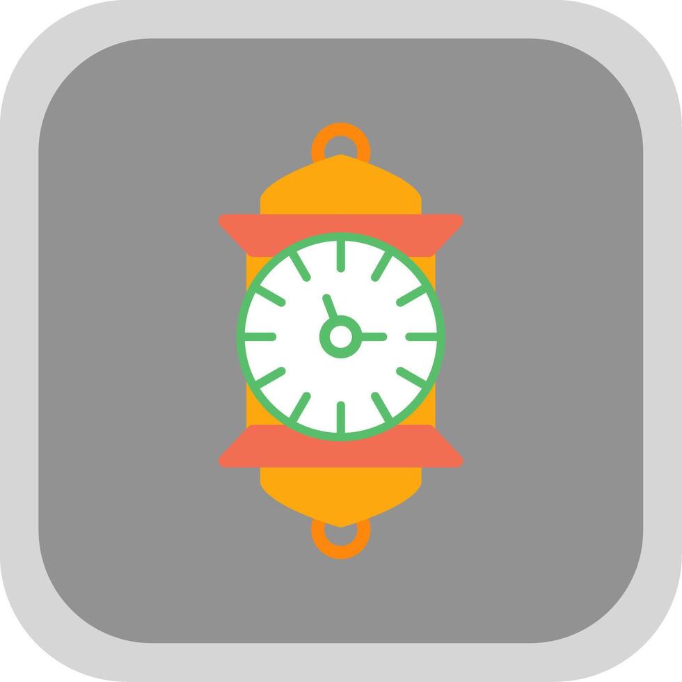 Clock Flat Round Corner Icon vector