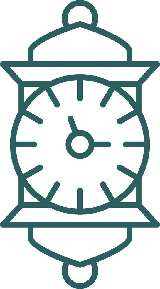 Clock Line Gradient Round Corner Icon vector