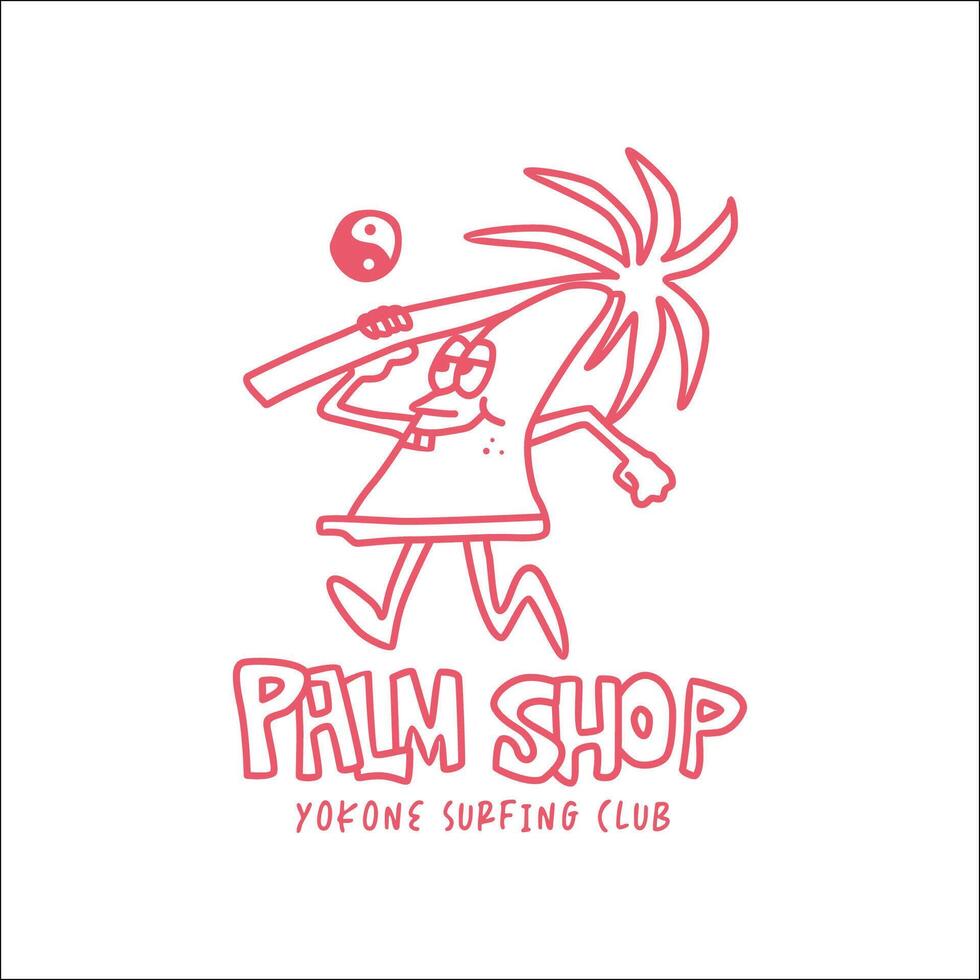 Exploring Surfing with a Japanese Twist Groovy Asia T-Shirt Design vector