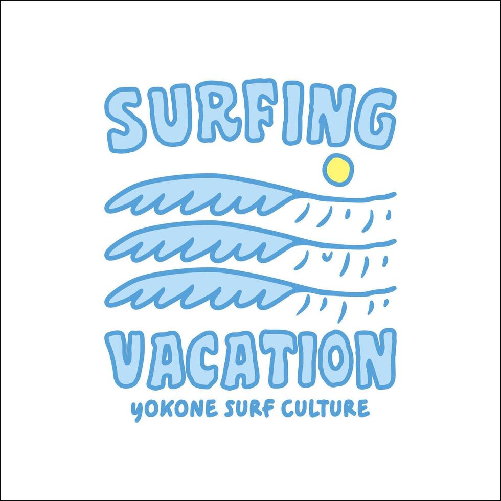 Exploring Surfing with a Japanese Twist Groovy Asia T-Shirt Design vector