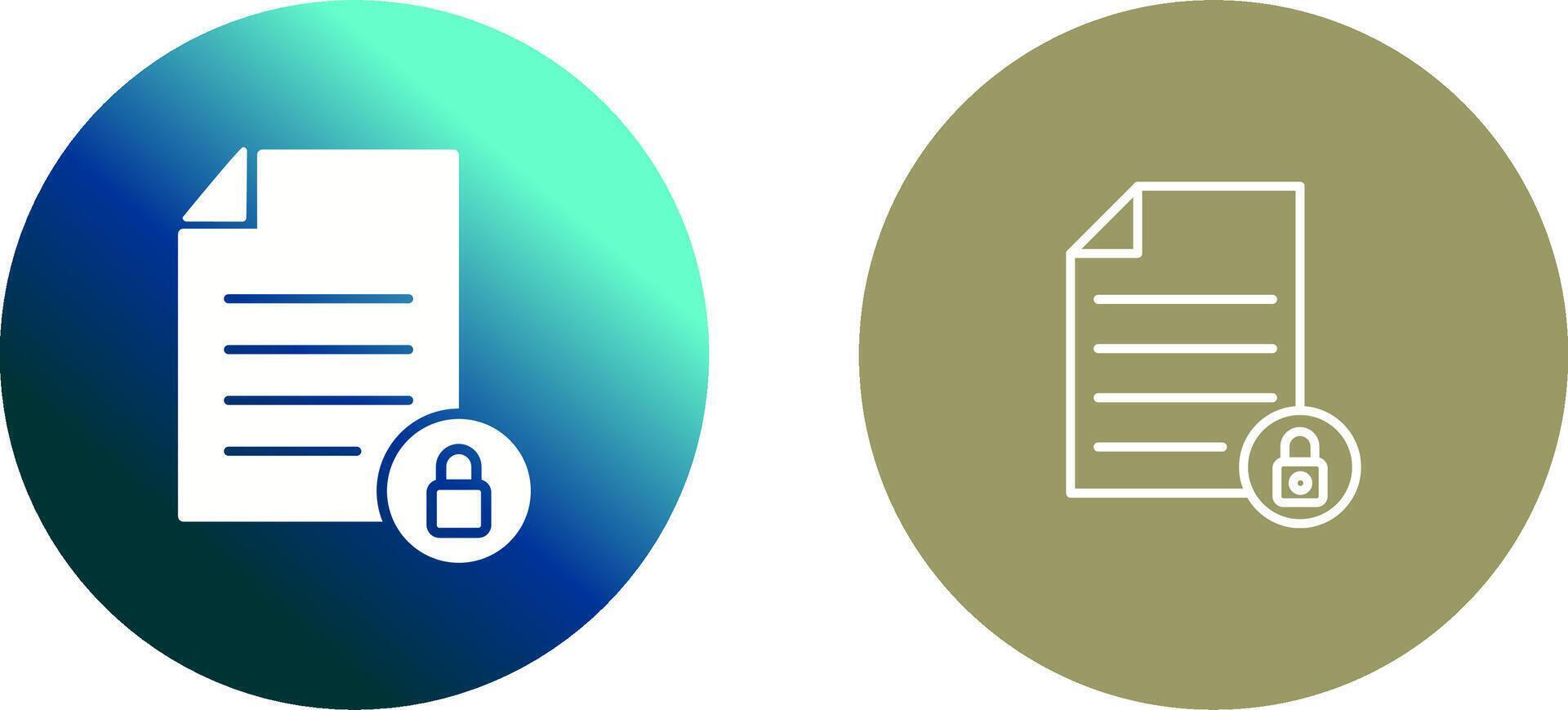 Private Document Icon Design vector