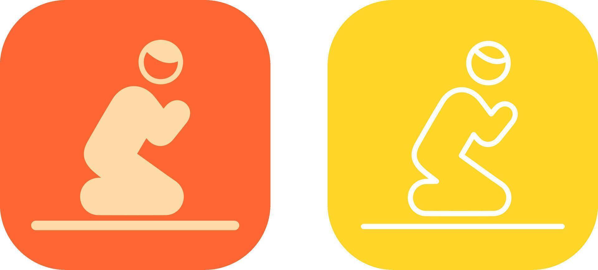 Offering Prayer Icon Design vector