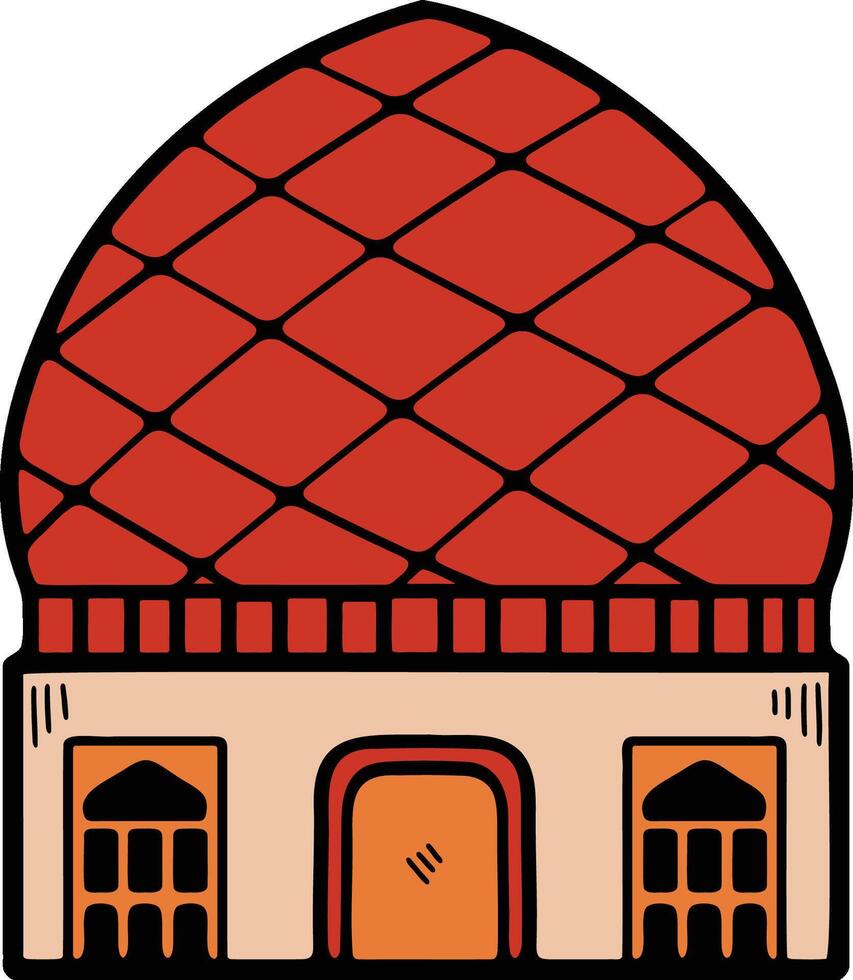 A building with a dome give the building a sense of warmth and spirituality vector