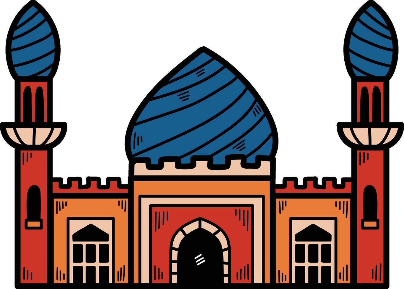 A building with a dome give the building a sense of warmth and spirituality vector