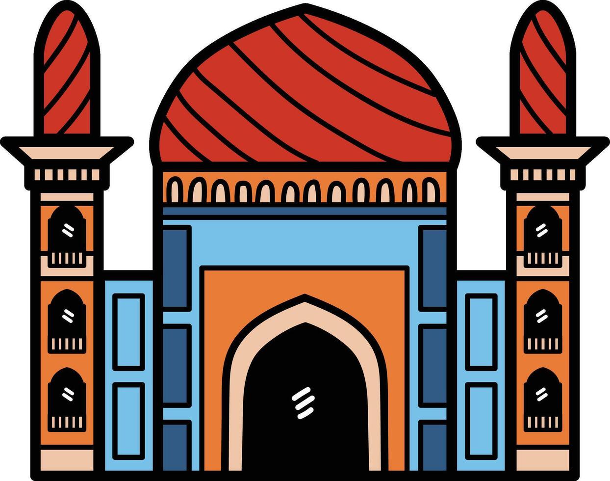 A building with a dome give the building a sense of warmth and spirituality vector