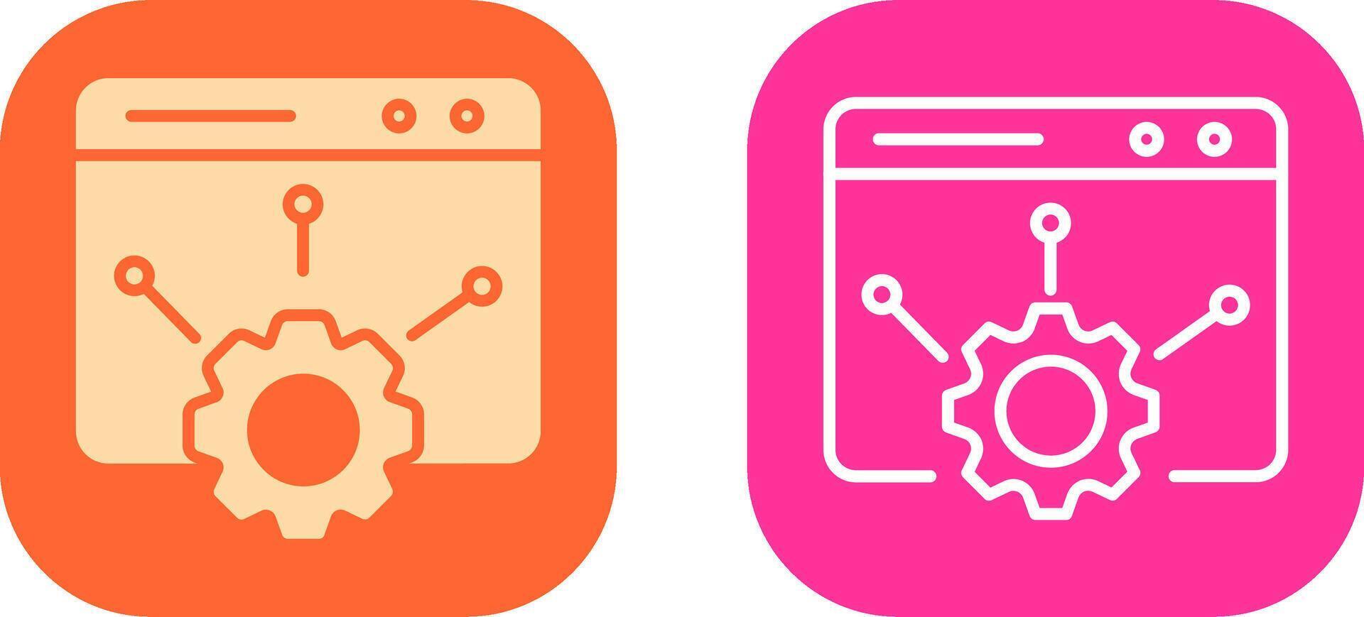 Web Setting Icon Design vector