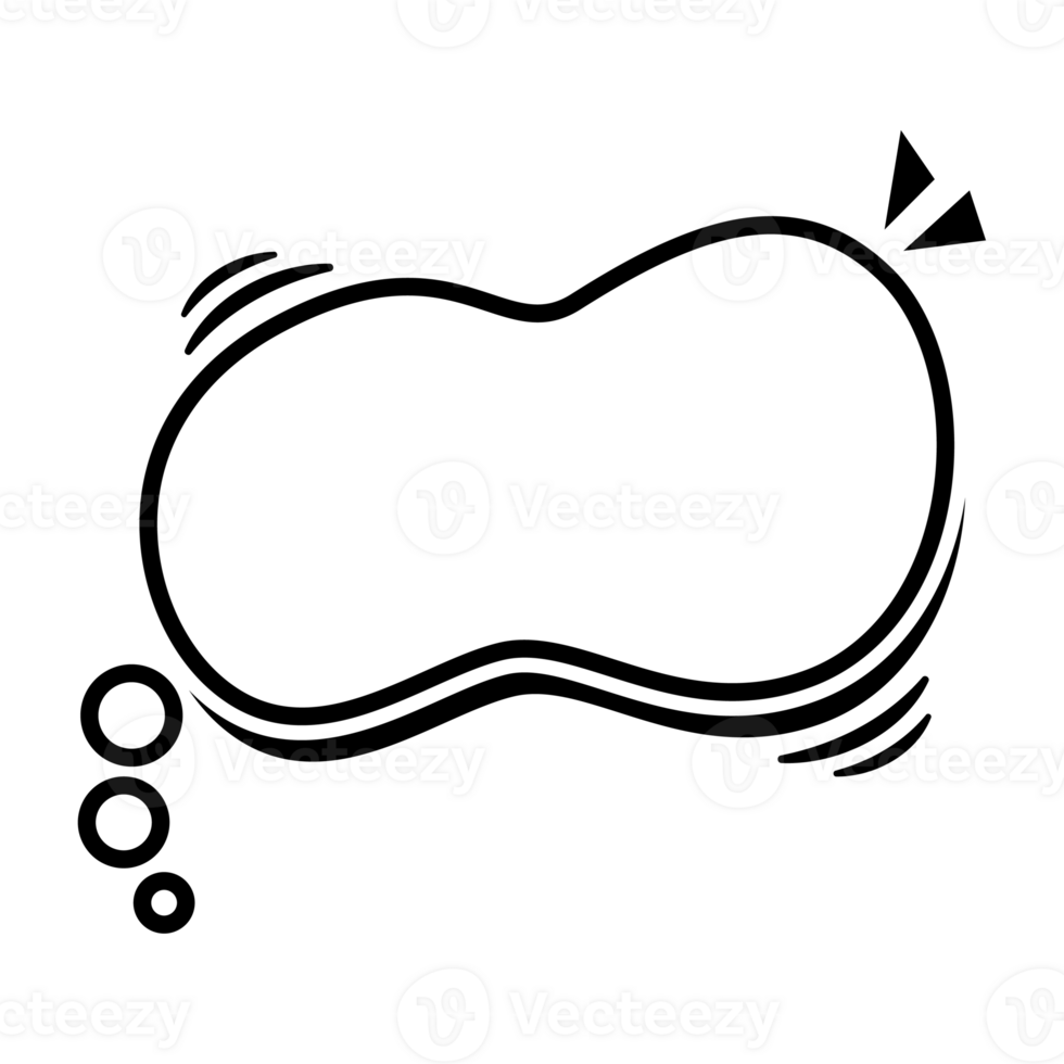 Speech bubble or chat bubble doodle design png