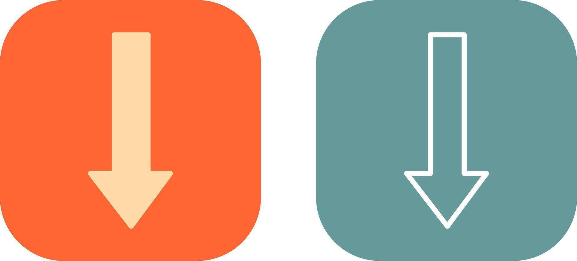 Arrow Down Icon Design vector