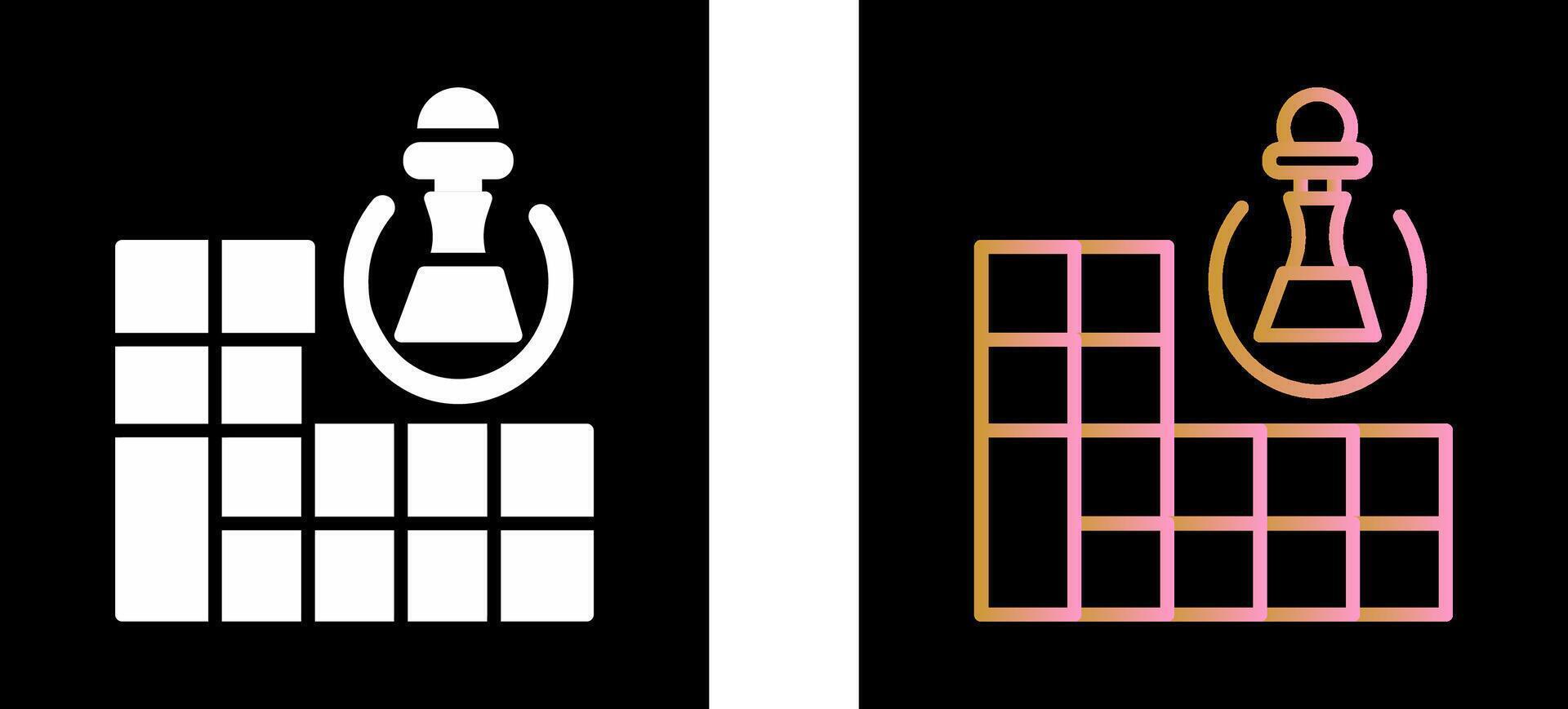 Chess Board Icon Design vector