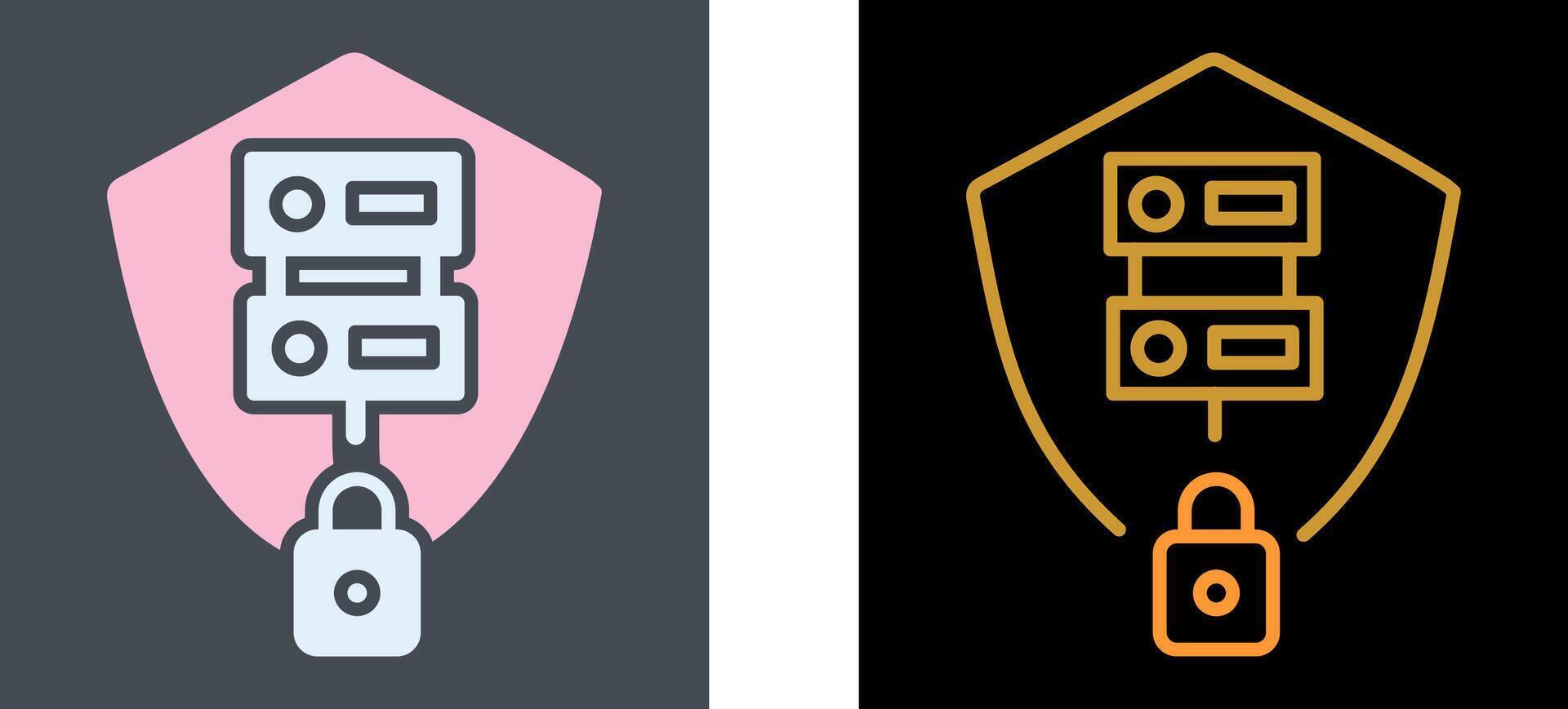 Secure Server Icon Design vector