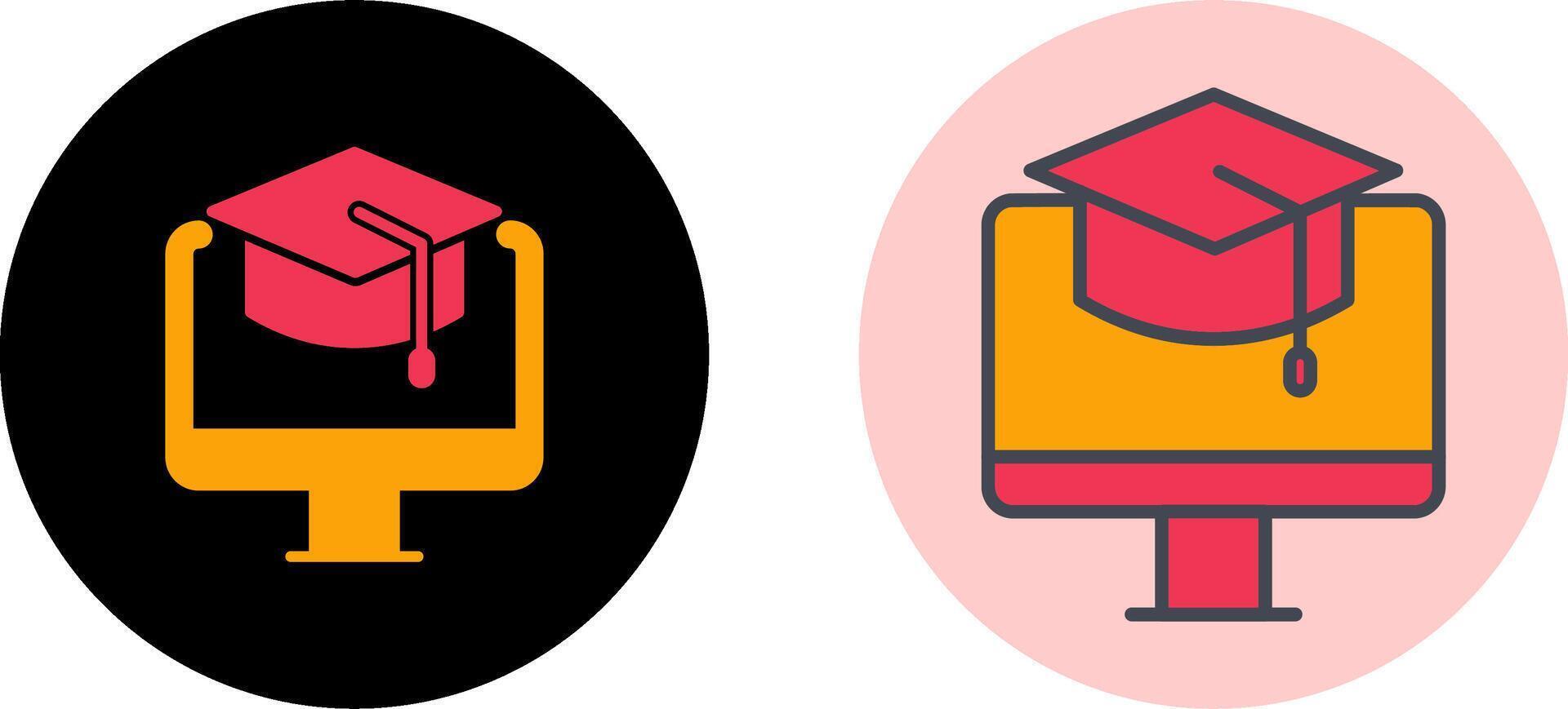 Online Education Icon Design vector