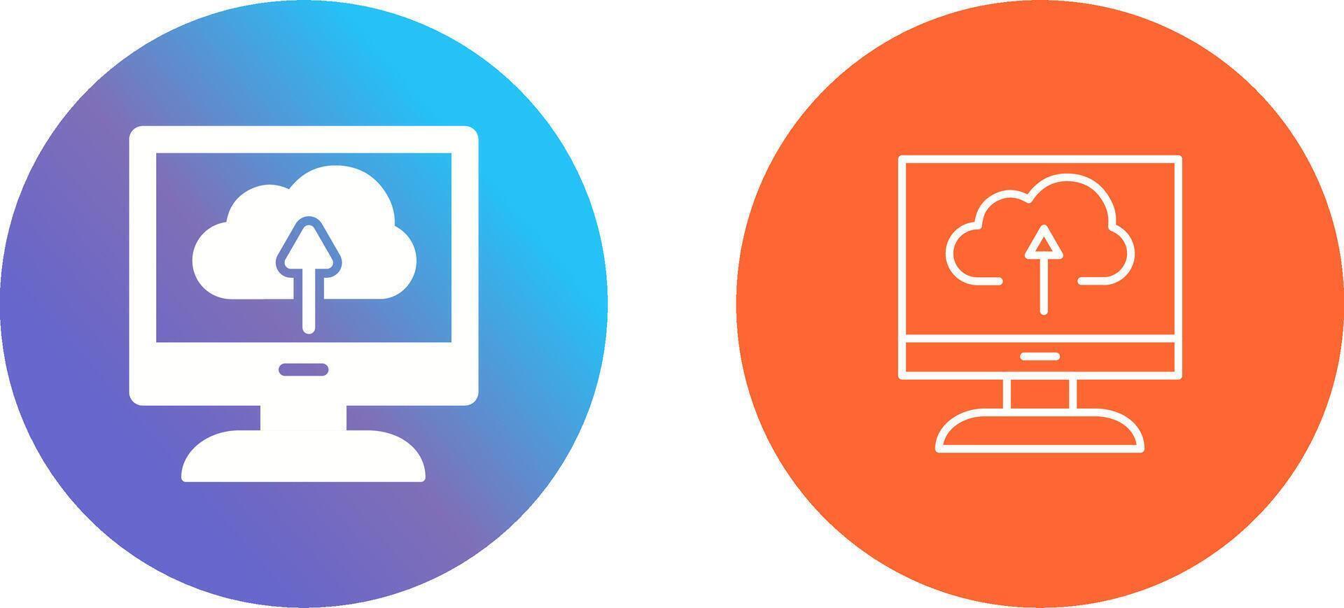 Cloud Backup Icon Design vector