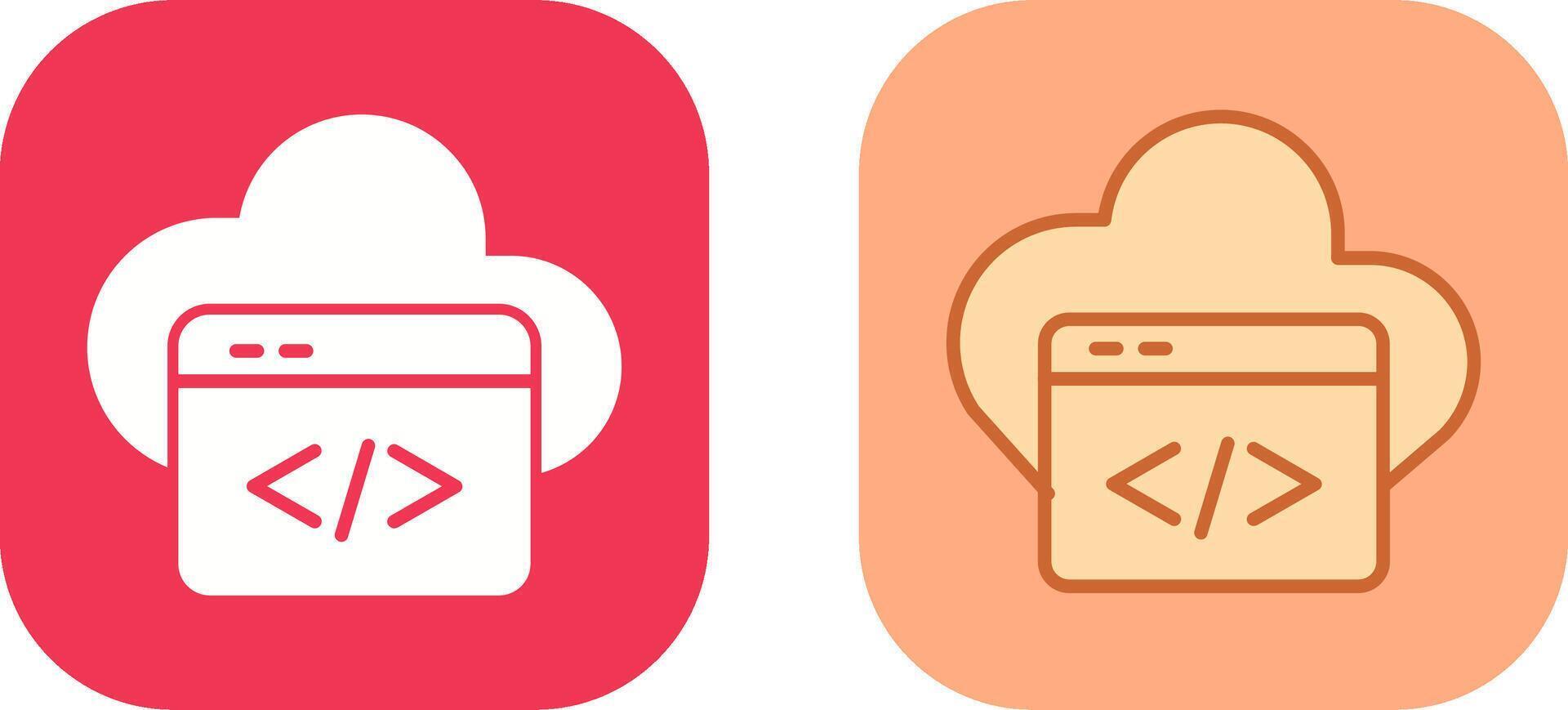 Cloud Coding Icon Design 43062146 Vector Art at Vecteezy