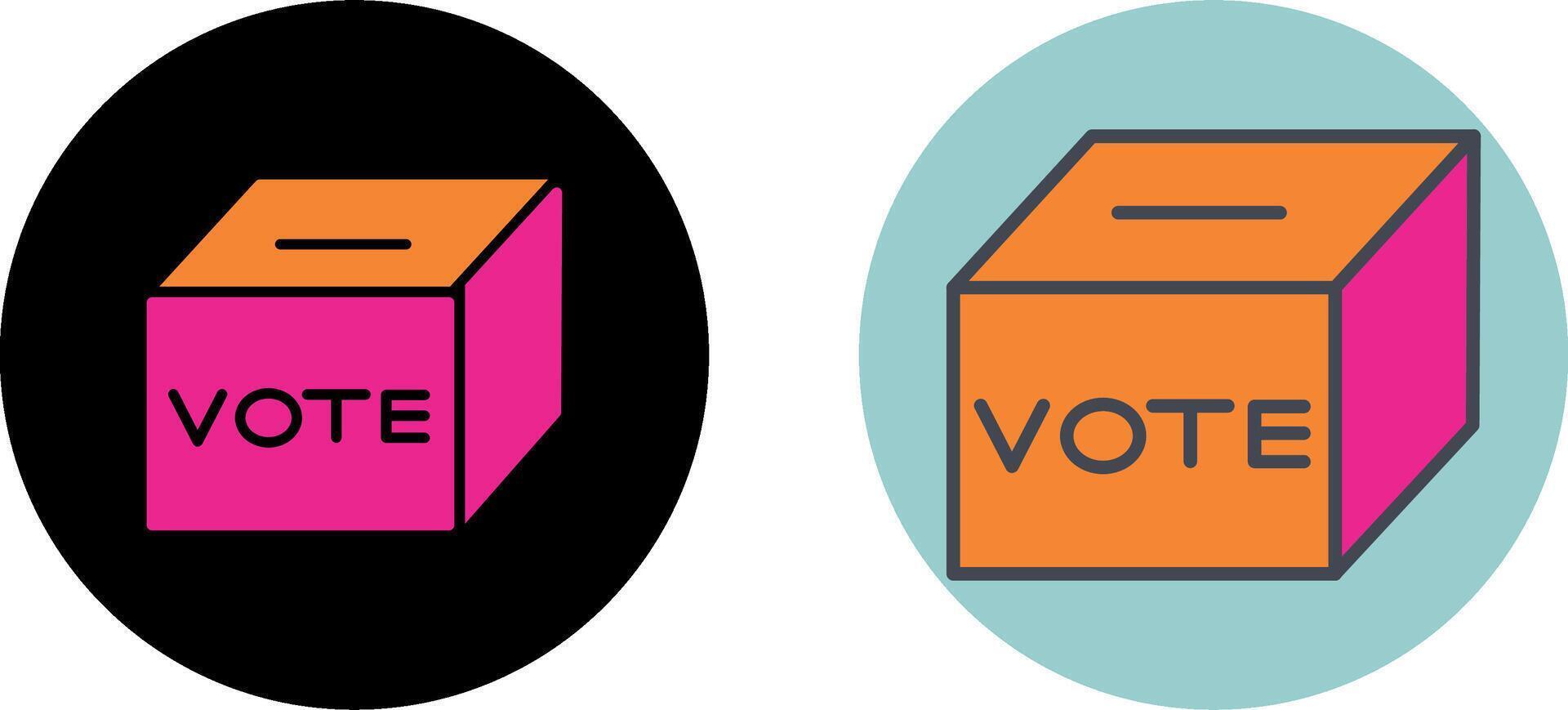 votación caja icono diseño vector