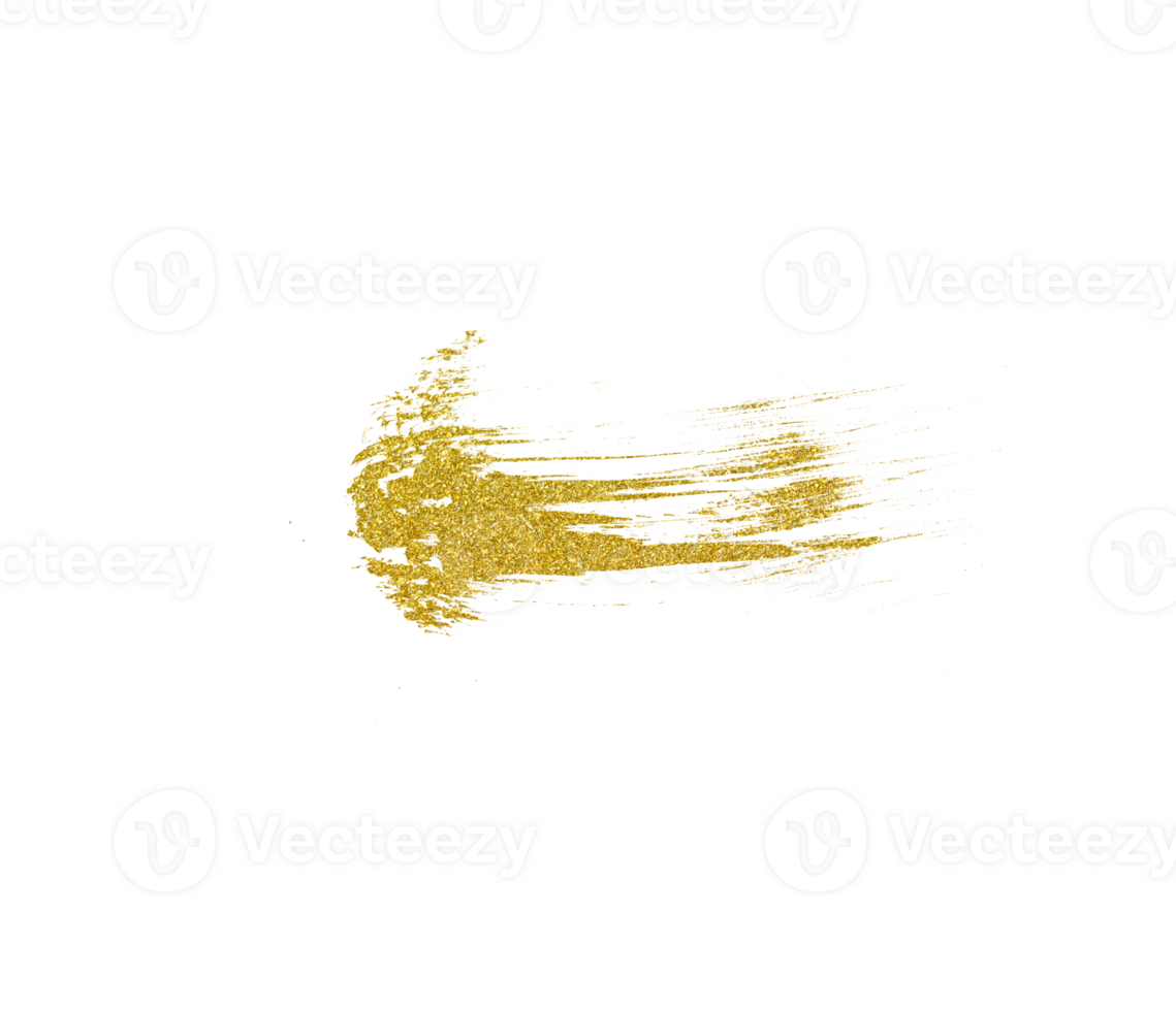 gold glitter acrylic painted brushstroke object png