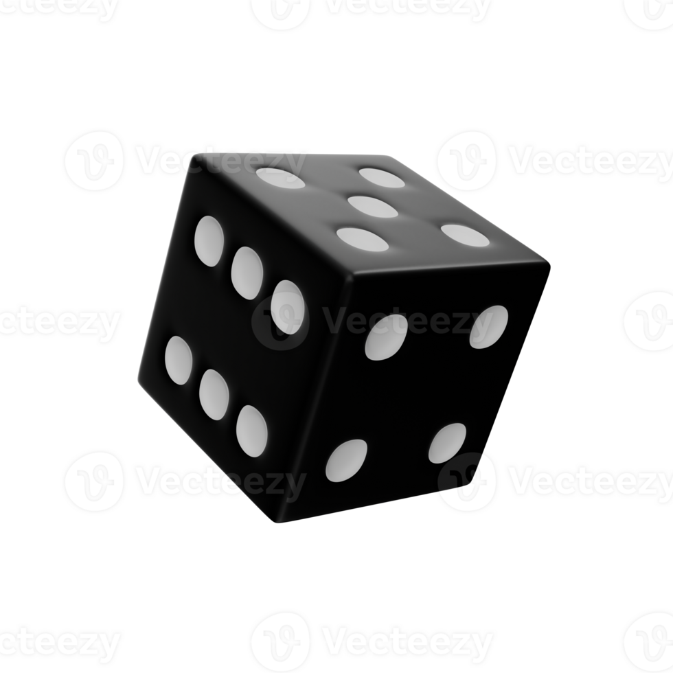 3d casino dice falling, transparent background png