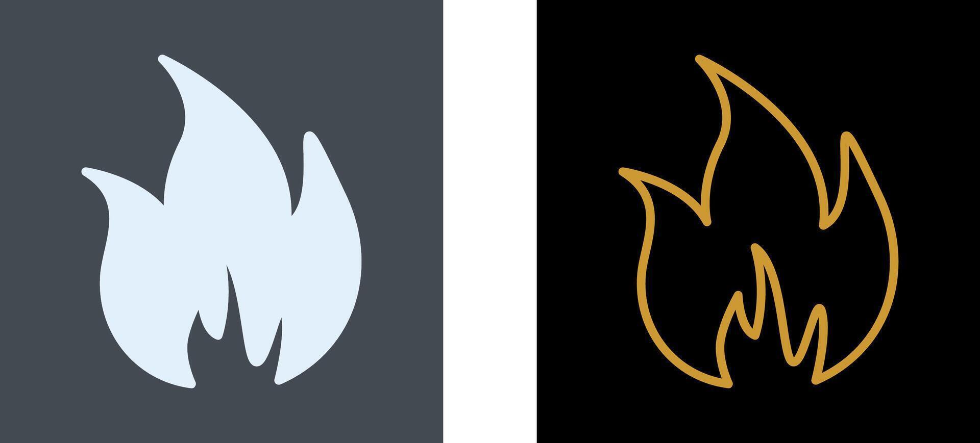 Flame Icon Design vector