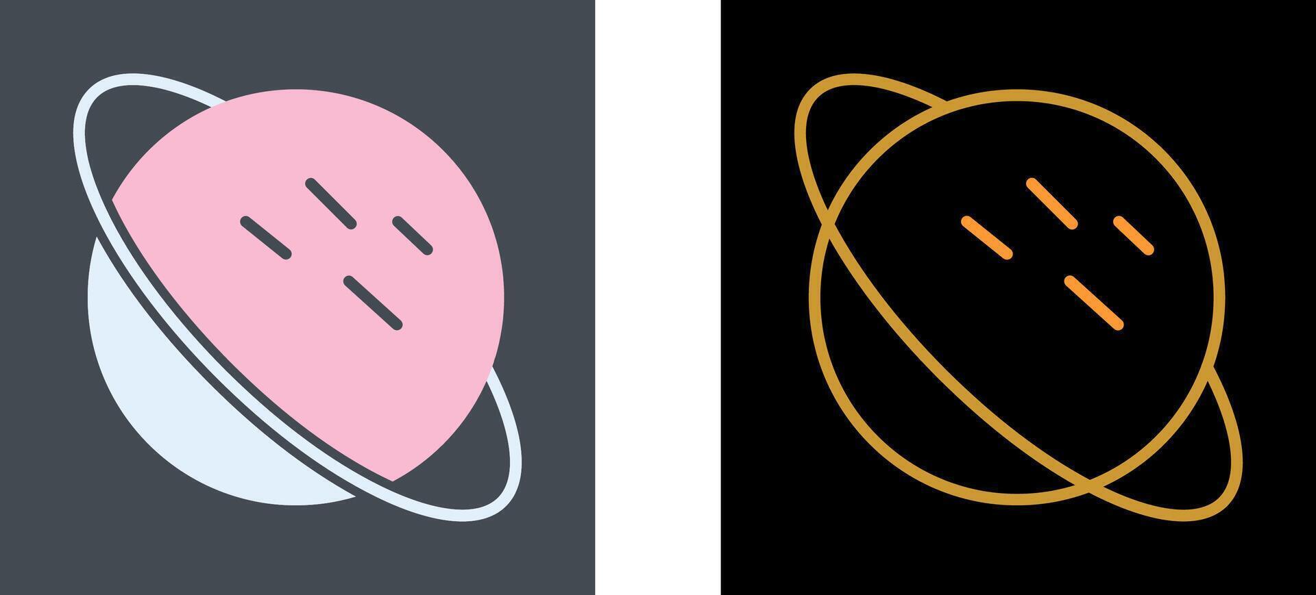 Saturn Icon Design vector