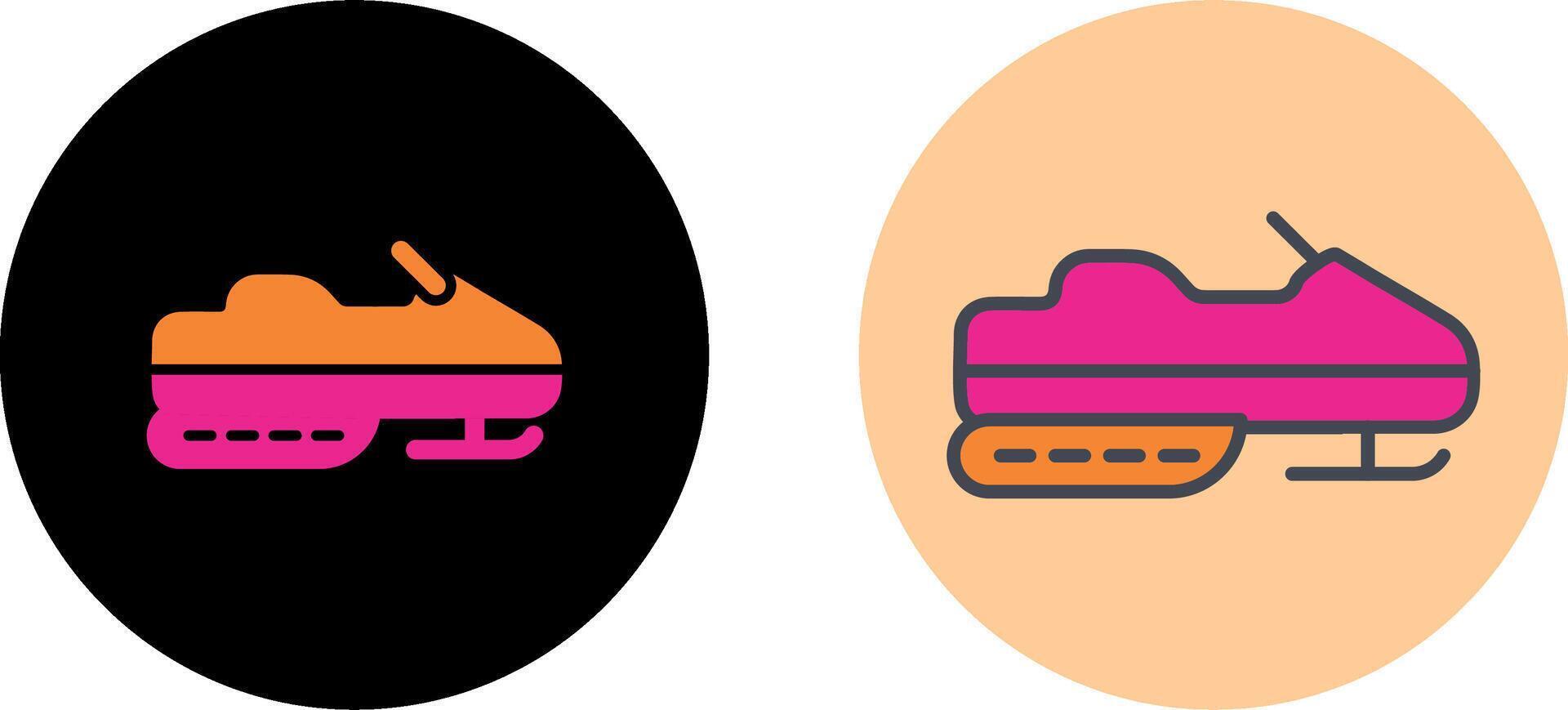 Snowmobile Icon Design vector