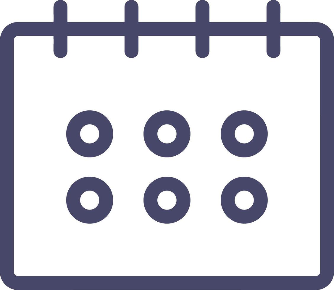 Calendar Icon symbol image for schedule or appointment vector