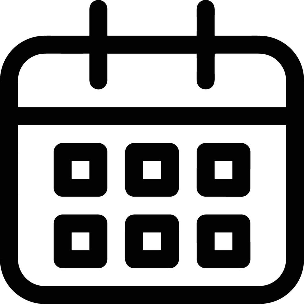 Calendar Icon symbol image for schedule or appointment vector