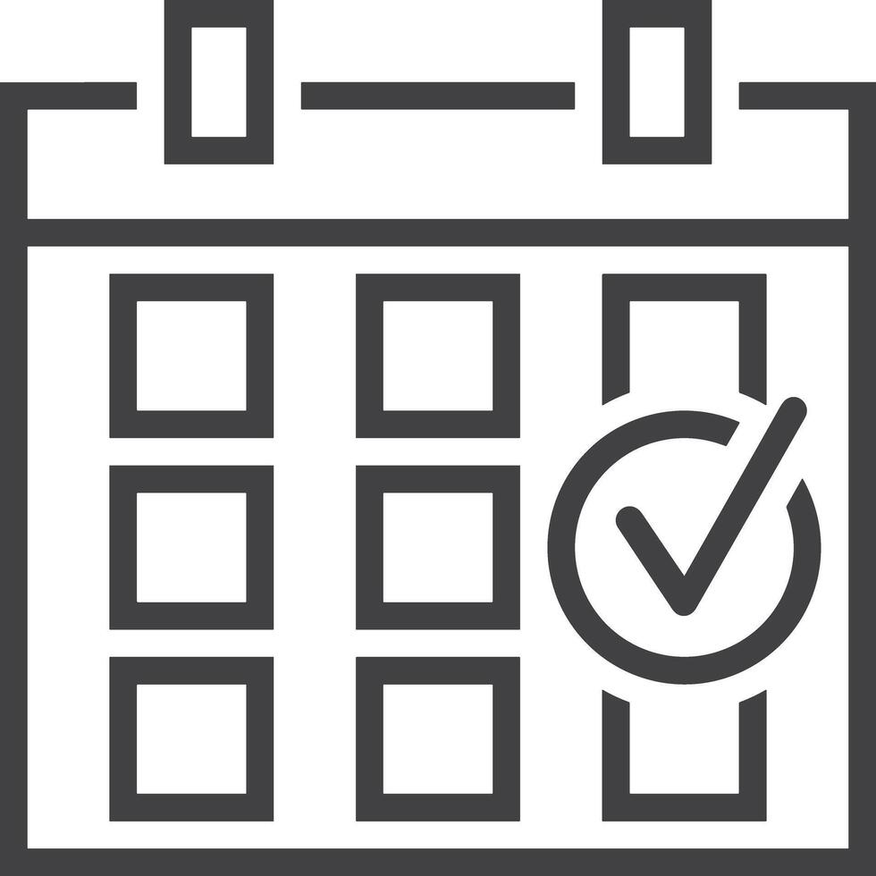 Calendar Icon symbol image for schedule or appointment vector