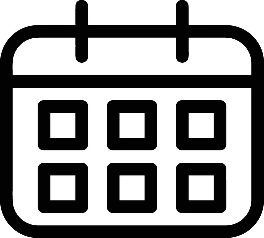 Calendar Icon symbol image for schedule or appointment vector