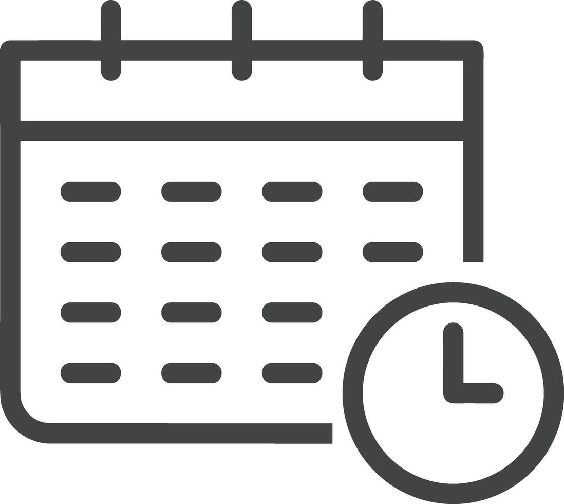 Calendar Icon symbol image for schedule or appointment vector