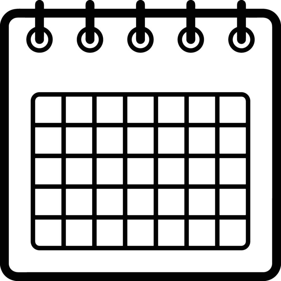 Calendar Icon symbol image for schedule or appointment vector