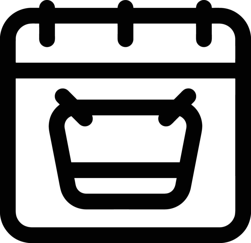 Calendar Icon symbol image for schedule or appointment vector